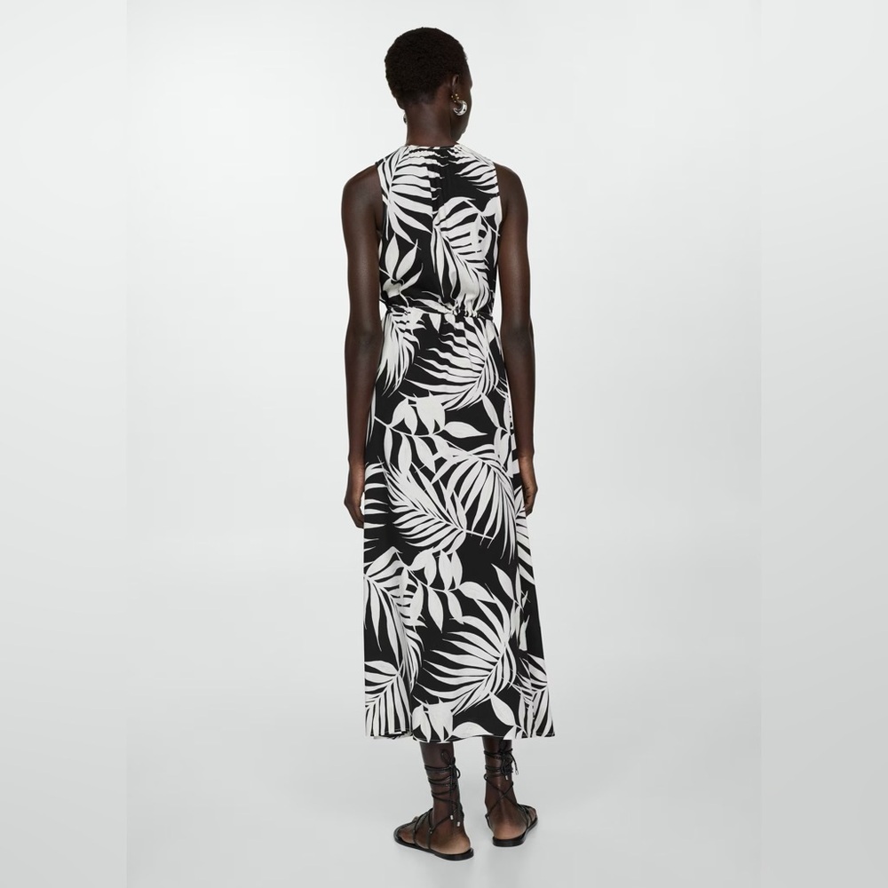 Mango bow printed sleeveless dress NWT - Picture 4 of 5